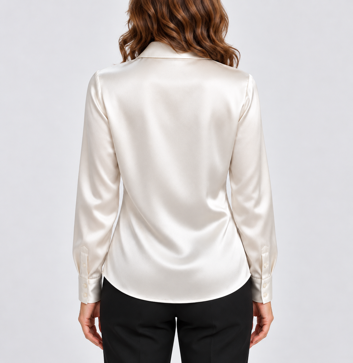 Blusa satinada elegante para mujer