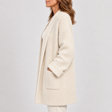 Cárdigan largo de punto para mujer
