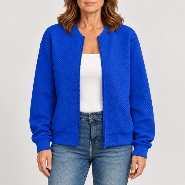 Chaqueta bomber de punto para mujer