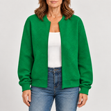 Chaqueta bomber de punto para mujer
