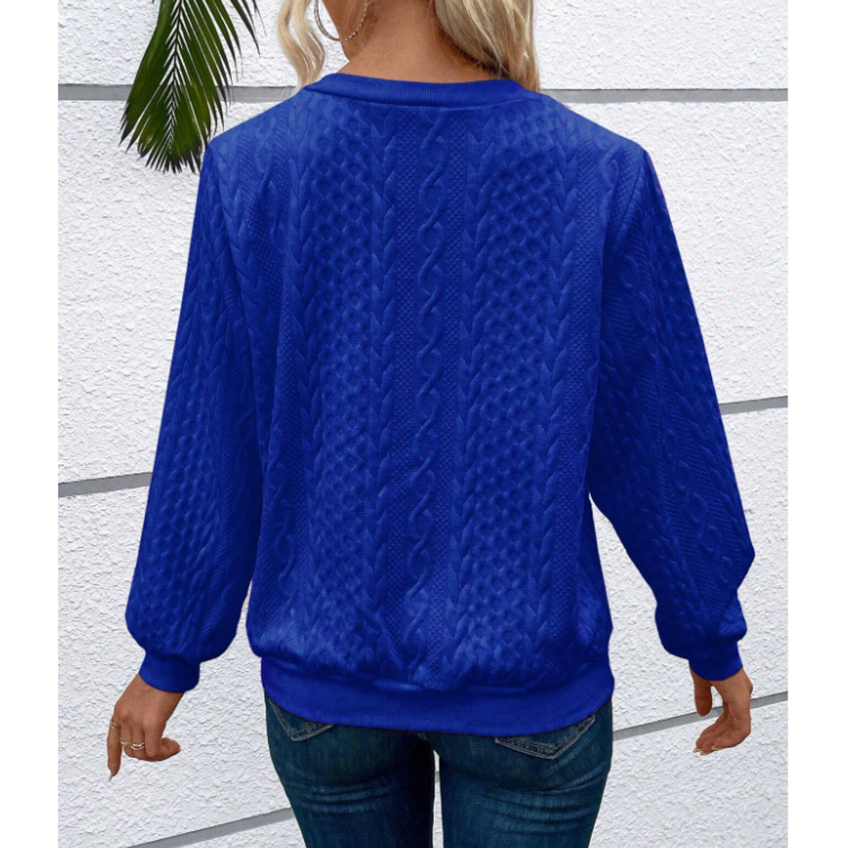 Jersey con cremallera para mujer, de cerca