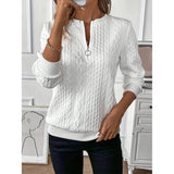 Jersey con cremallera para mujer, detalle