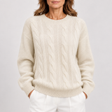 Jersey de punto trenzado para mujer
