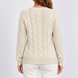 Jersey de punto trenzado para mujer