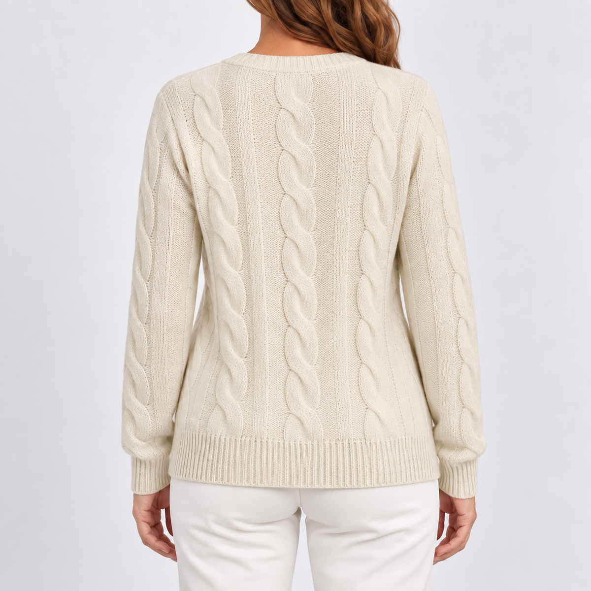 Jersey de punto trenzado para mujer