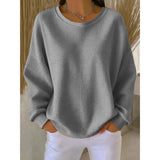 Jersey de punto fino holgado para mujer en gris