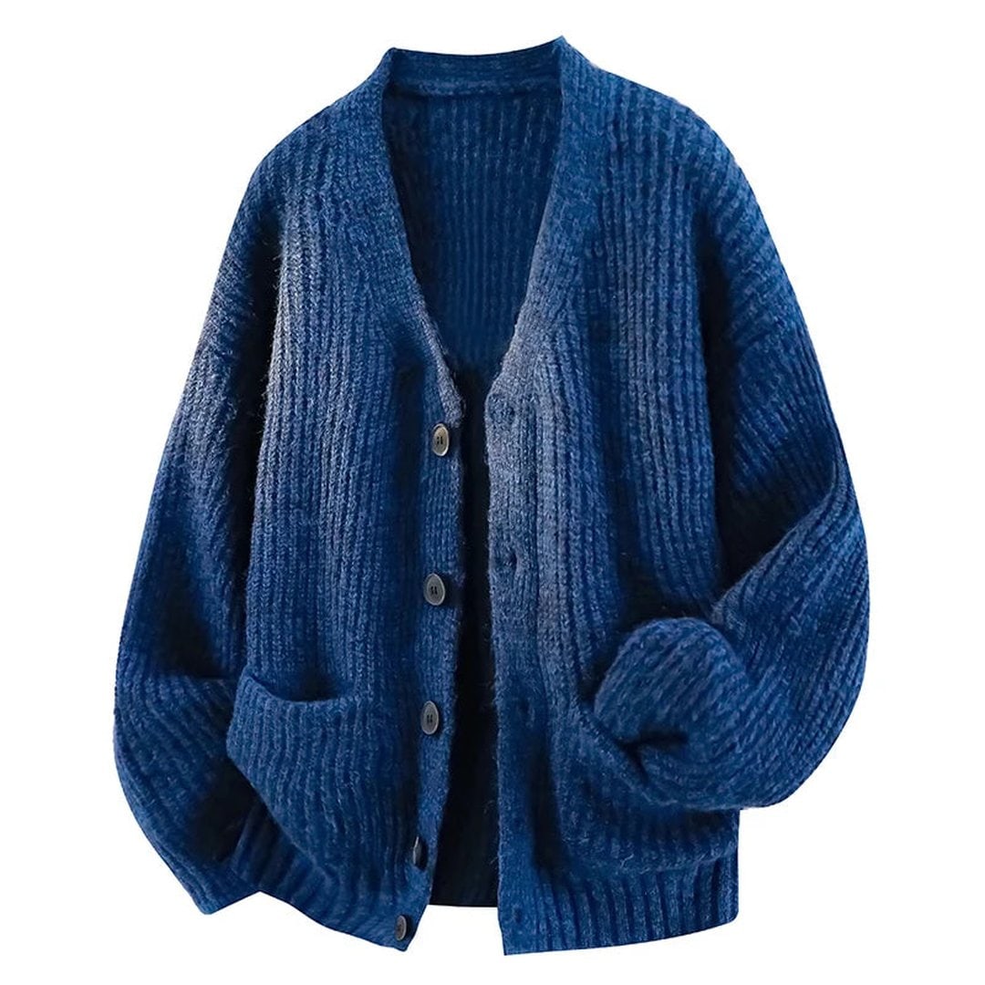 Chaqueta de punto abotonada, vista de cuerpo entero