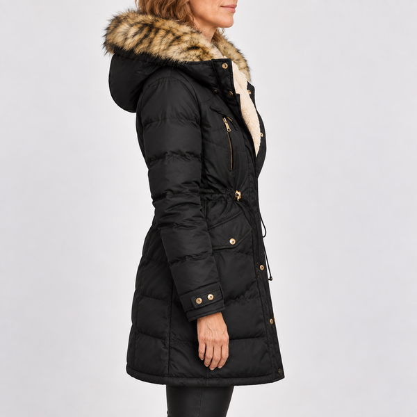Parka acolchada con capucha para mujer