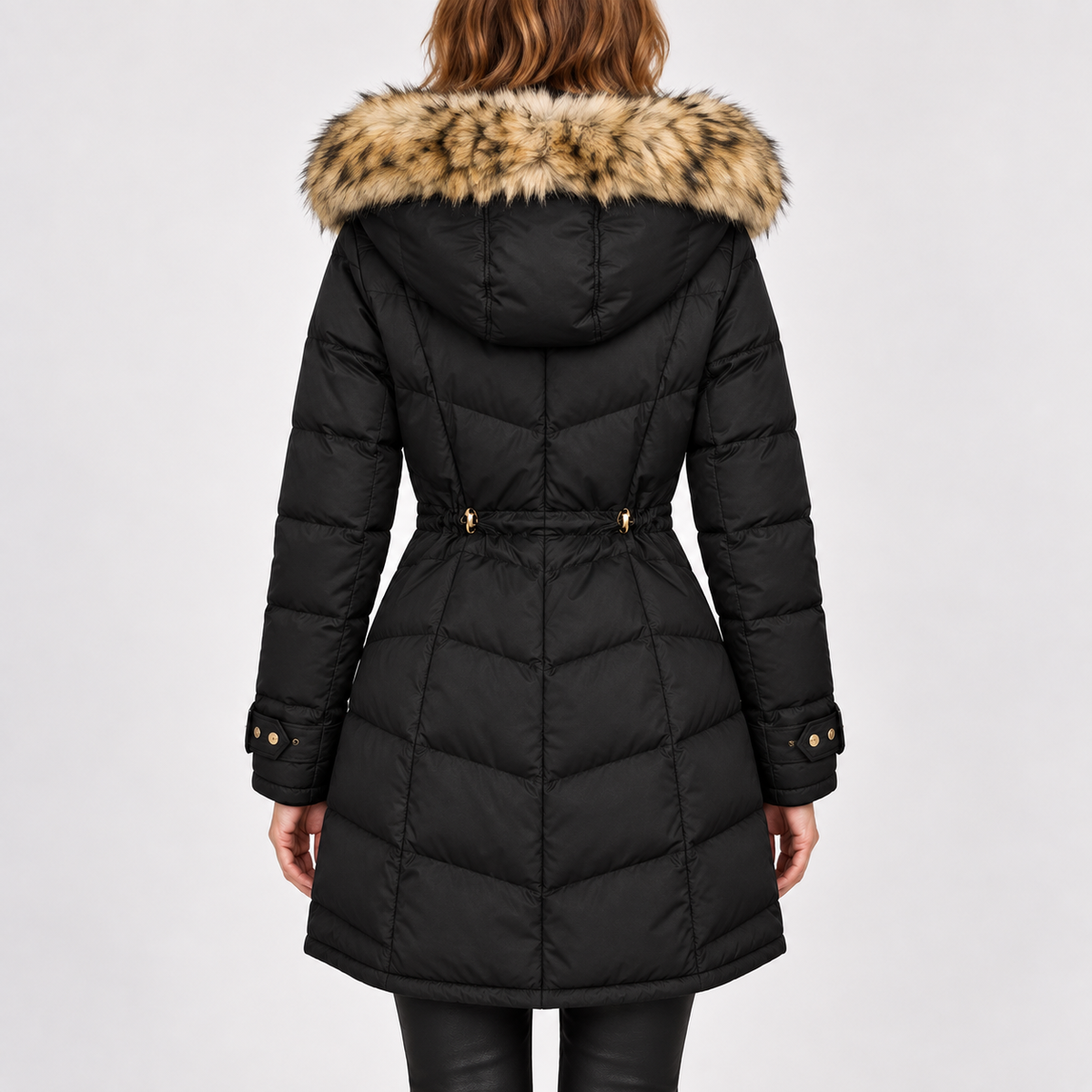 Parka acolchada con capucha para mujer