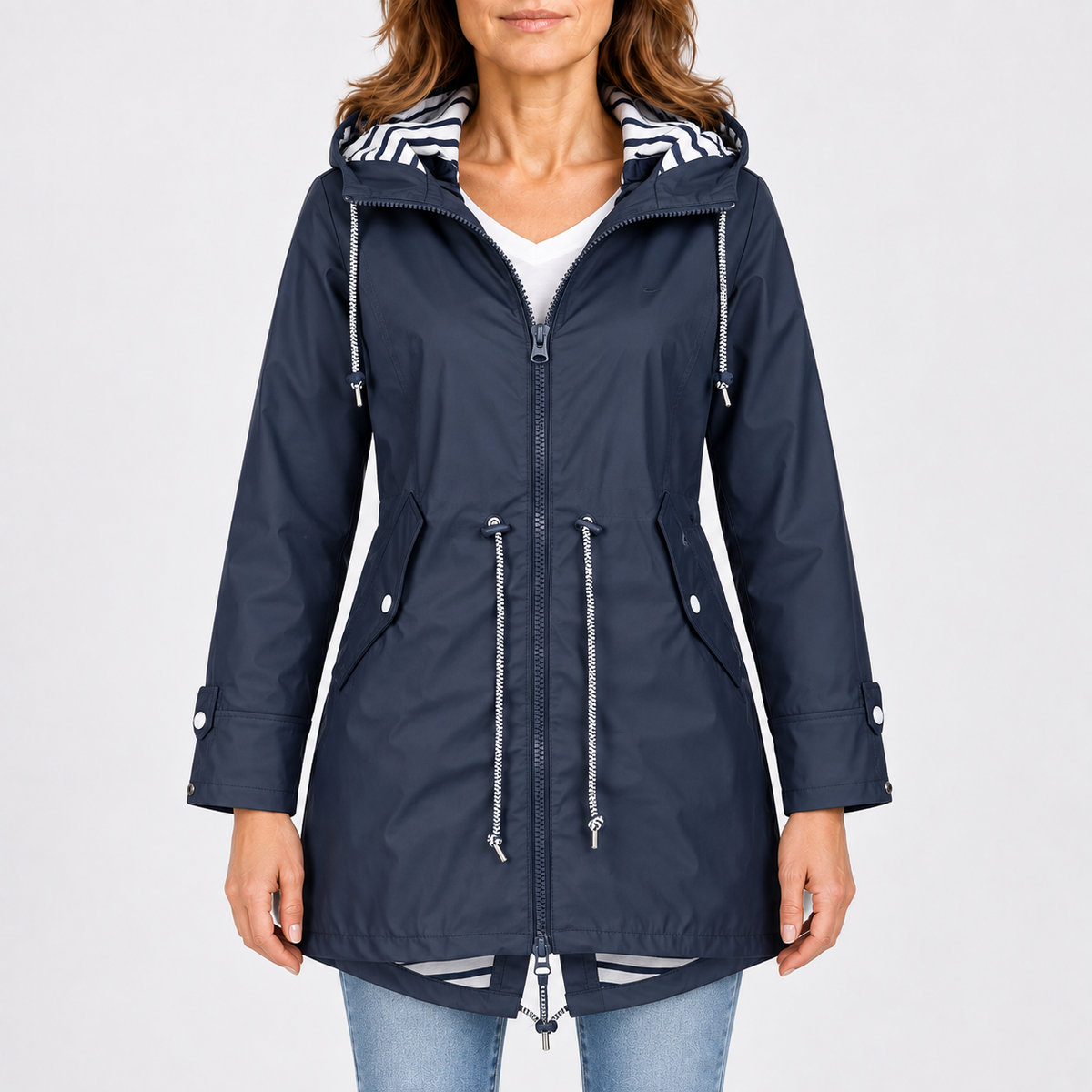 Parka con capucha para mujer