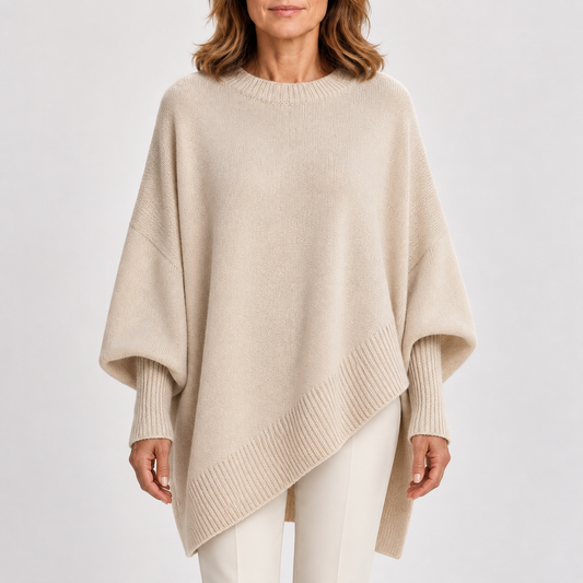 Poncho de punto elegante para mujer