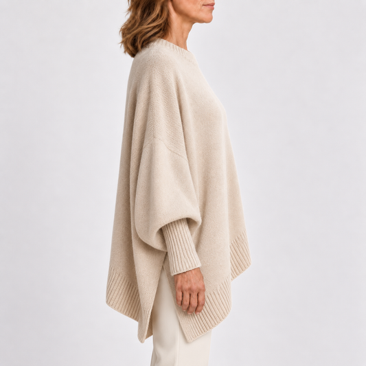 Poncho de punto elegante para mujer