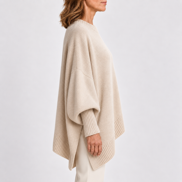 Poncho de punto elegante para mujer