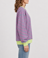 Sudadera de rayas multicolor para mujer